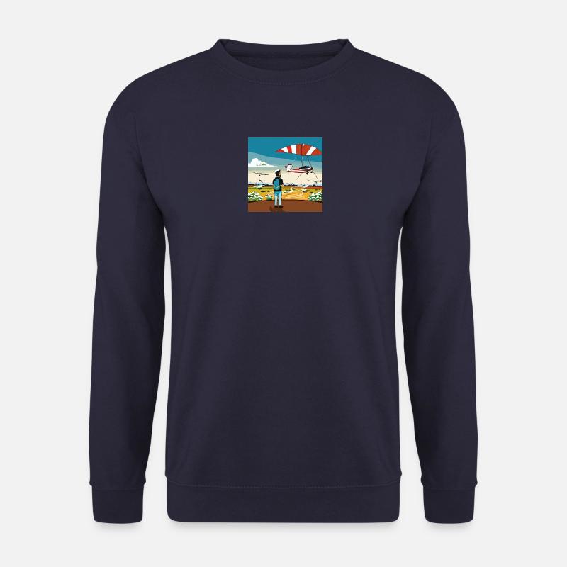 GuyWatchingPlanesThree - Unisex Sweatshirt - navy