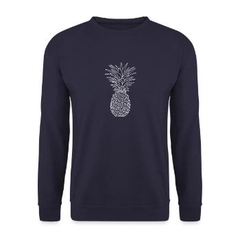 ananas - Sweat-shirt Unisexe - marine - Devant - Alina (178cm) & Michal (187cm)