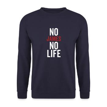 No James No Life - Unisex Sweatshirt - navy - Front - Alina (178cm) & Michal (187cm)
