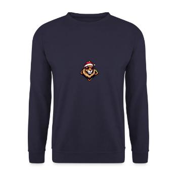 Lion Noël Cool - Sweat-shirt Unisexe - marine - Devant - Alina (178cm) & Michal (187cm)