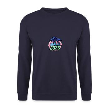 Malle 2025 Palmier de Majorque - Sweat-shirt Unisexe - marine - Devant - Alina (178cm) & Michal (187cm)