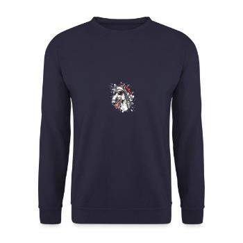 Horse Christmas Funny - Unisex Sweatshirt - navy - Front - Alina (178cm) & Michal (187cm)