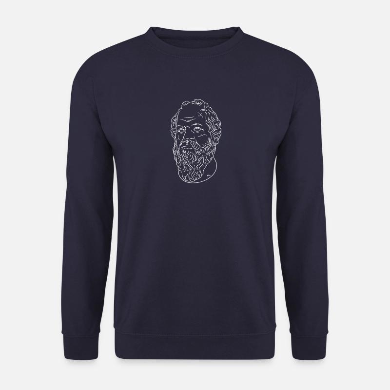 Bust of Greek philosopher - Unisex Sweatshirt - navy
