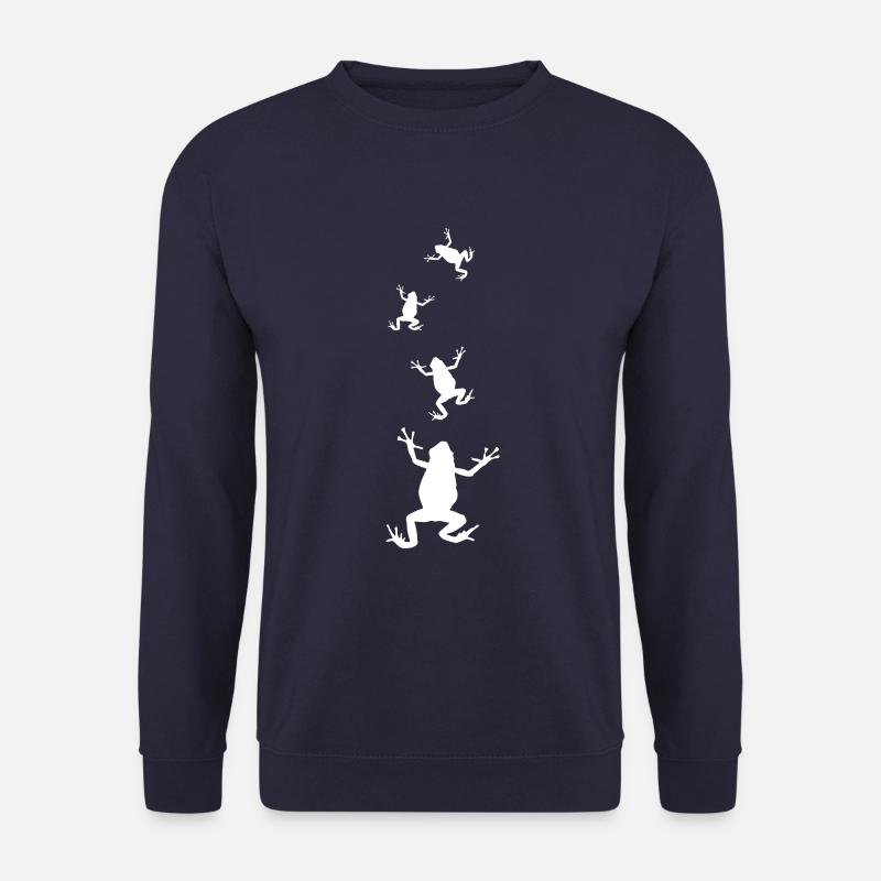 frosch silhouette frösche kröte - Unisex Pullover - Navy