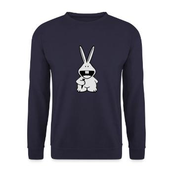 Rabbit - Unisex Pullover - Navy - Vorne - Alina (178cm) & Michal (187cm)
