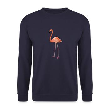 Flamingo - Unisex Pullover - Navy - Vorne - Alina (178cm) & Michal (187cm)
