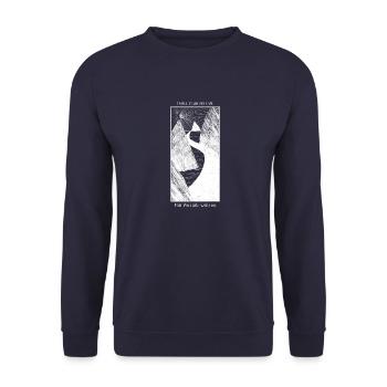 Psalm 23 white - Unisex Pullover - Navy - Vorne - Alina (178cm) & Michal (187cm)