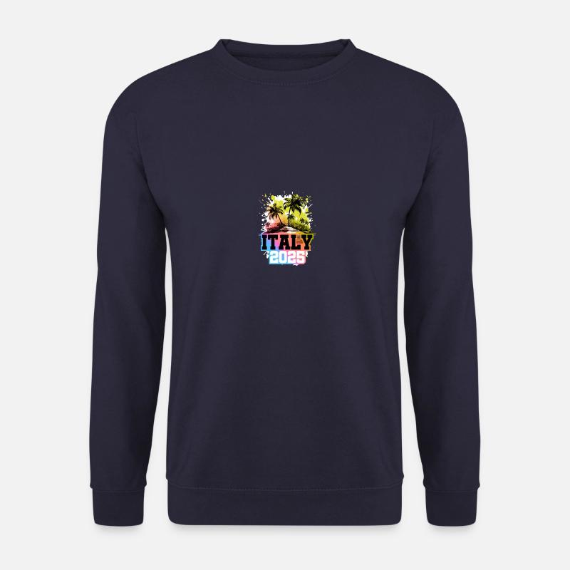 Italien 2025 Palmen Bunt - Unisex Pullover - Navy