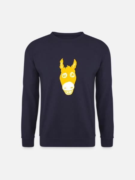 Smiling donkey yellow - Unisex Sweatshirt - navy