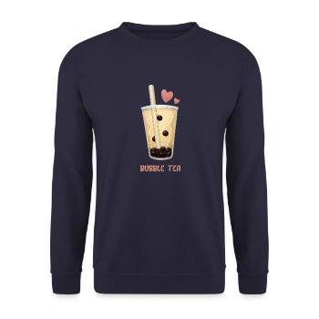 Bubble Tea - Unisex Sweatshirt - navy - Front - Alina (178cm) & Michal (187cm)