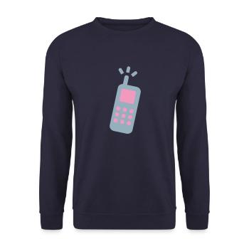 telefon handy cell fon festnetz - Unisex Pullover - Navy - Vorne - Alina (178cm) & Michal (187cm)