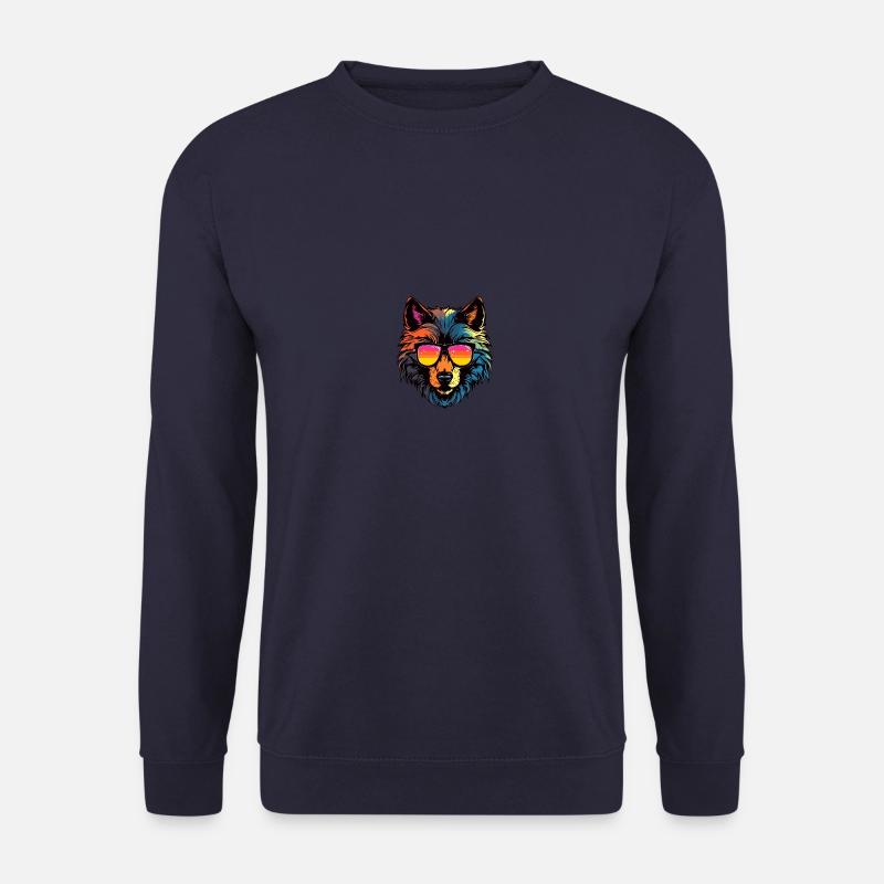 Wolf Kopf Porträt Cool - Unisex Pullover - Navy