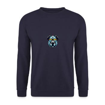 Kangal Hund Kopf Porträt Cool - Unisex Pullover - Navy - Vorne - Alina (178cm) & Michal (187cm)