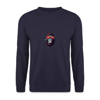 Gorilla Head Portrait Funny Party - Unisex Sweatshirt - navy - Front - Alina (178cm) & Michal (187cm)