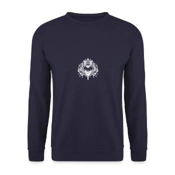 Heart Crown Love - Unisex Sweatshirt - navy - Front - Alina (178cm) & Michal (187cm)