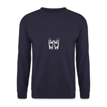 Verre à tequila - Sweat-shirt Unisexe - marine - Devant - Alina (178cm) & Michal (187cm)