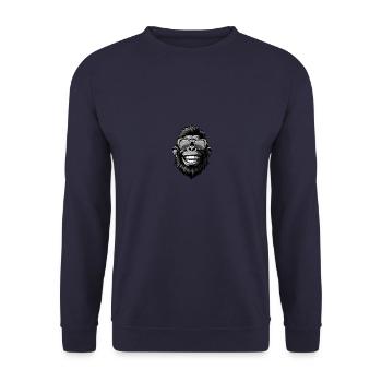 Gorilla Head Portrait Funny Party - Unisex Sweatshirt - navy - Front - Alina (178cm) & Michal (187cm)