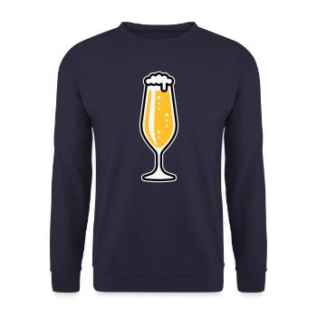 XLustiger Spaß - Unisex Pullover - Navy - Vorne - Alina (178cm) & Michal (187cm)