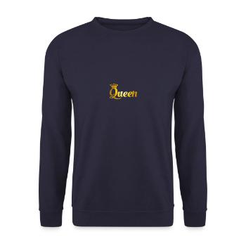 Queen - Unisex Pullover - Navy - Vorne - Alina (178cm) & Michal (187cm)