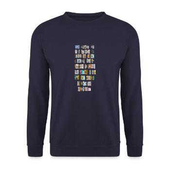 prière de sérénité - Sweat-shirt Unisexe - marine - Devant - Alina (178cm) & Michal (187cm)