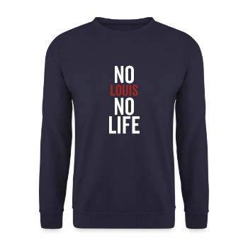 Pas de Louis Pas de vie - Sweat-shirt Unisexe - marine - Devant - Alina (178cm) & Michal (187cm)