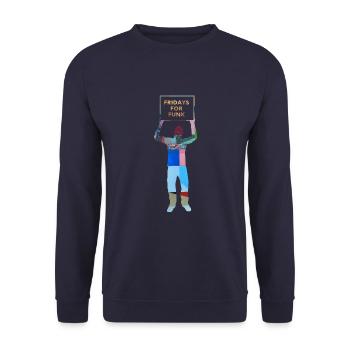 Fridays for Funk - Unisex Pullover - Navy - Vorne - Alina (178cm) & Michal (187cm)
