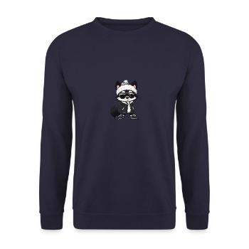 Skunk Winter Comic - Unisex Sweatshirt - navy - Front - Alina (178cm) & Michal (187cm)