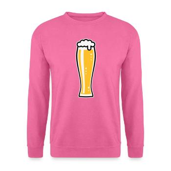 Verre à bière de blé (bière / verre de blé / verre à bière / 3C) - Sweat-shirt Unisexe - rose - Devant