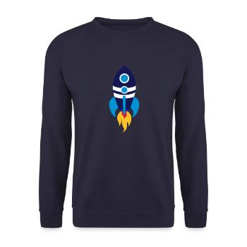 Rocket - Unisex Sweatshirt - navy - Front - Alina (178cm) & Michal (187cm)