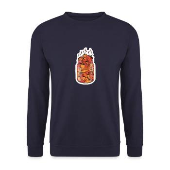 Chilli-Hot - Unisex Sweatshirt - navy - Front - Alina (178cm) & Michal (187cm)