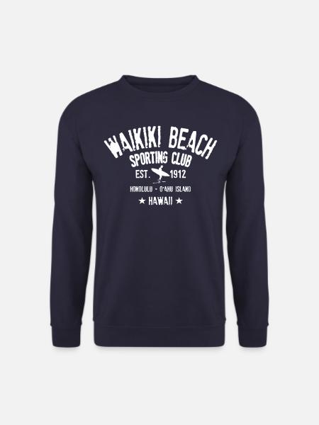 waikiki beach sporting club - Sweat-shirt Unisexe - marine