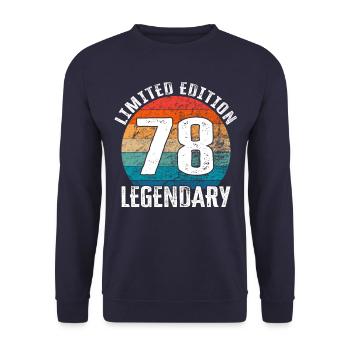 Happy Birthday - 78th Birthday Limited Edition - Unisex Sweatshirt - navy - Front - Alina (178cm) & Michal (187cm)