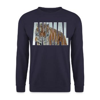 Tiger - Unisex Pullover - Navy - Vorne - Alina (178cm) & Michal (187cm)