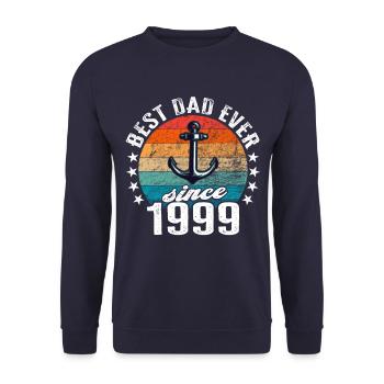 Meilleur père du monde depuis 1999 présentateur - Sweat-shirt Unisexe - marine - Devant - Alina (178cm) & Michal (187cm)