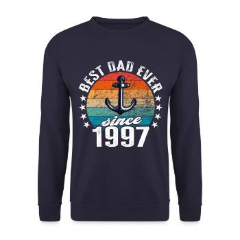 Meilleur père du monde depuis 1997 présentateur - Sweat-shirt Unisexe - marine - Devant - Alina (178cm) & Michal (187cm)