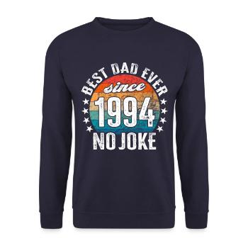Meilleur papa du monde depuis 1994 No Joke - Sweat-shirt Unisexe - marine - Devant - Alina (178cm) & Michal (187cm)