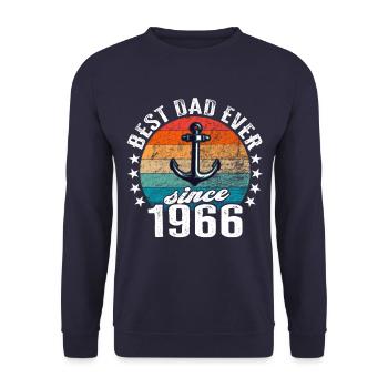 Meilleur père du monde depuis 1966 présentateur - Sweat-shirt Unisexe - marine - Devant - Alina (178cm) & Michal (187cm)