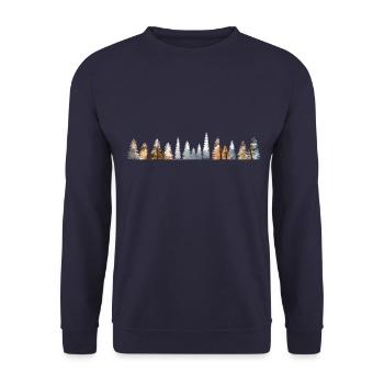 Fenêtre de la forêt - Sweat-shirt Unisexe - marine - Devant - Alina (178cm) & Michal (187cm)