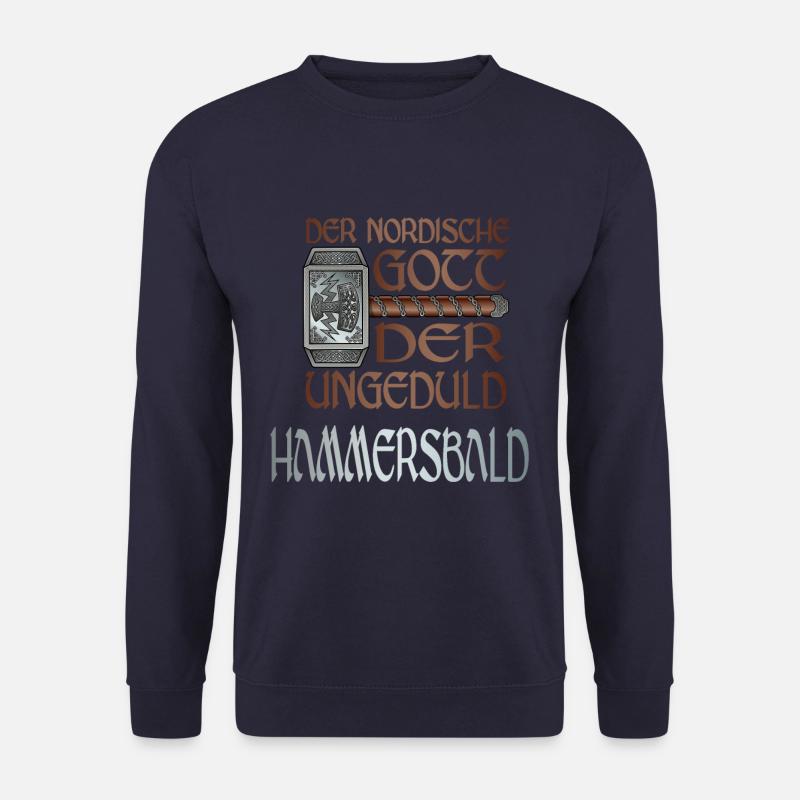 Wikinger Nordische Gott der Ungeduld Hammersbald - Unisex Pullover - Navy