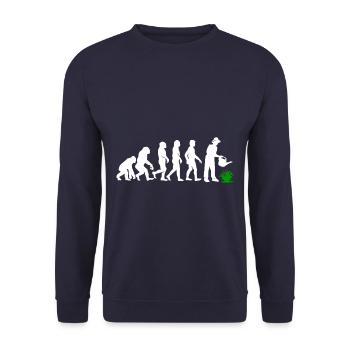Evolution Gärtner Garten - Unisex Pullover - Navy - Vorne - Alina (178cm) & Michal (187cm)