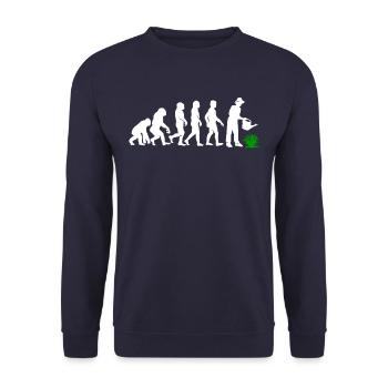 Evolution Gärtner Garten - Unisex Pullover - Navy - Vorne - Alina (178cm) & Michal (187cm)