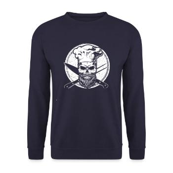 Chef Chef Hobby chef - Unisex Sweatshirt - navy - Front - Alina (178cm) & Michal (187cm)