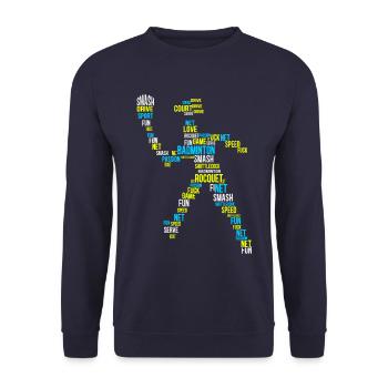 Badminton Badminton badminton player - Unisex Sweatshirt - navy - Front - Alina (178cm) & Michal (187cm)