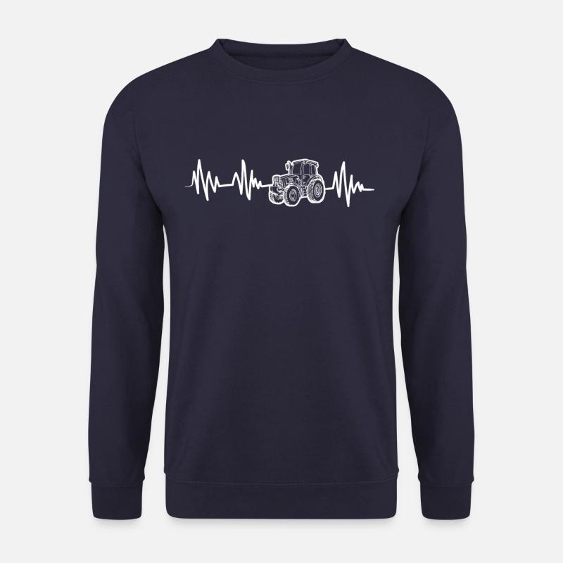 Herzschlag Traktor EKG Trekker Bauer - Unisex Pullover - Navy
