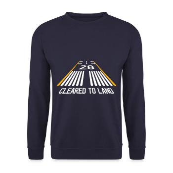 Pilot Flugzeug Kapitän Abflug - Unisex Pullover - Navy - Vorne - Alina (178cm) & Michal (187cm)