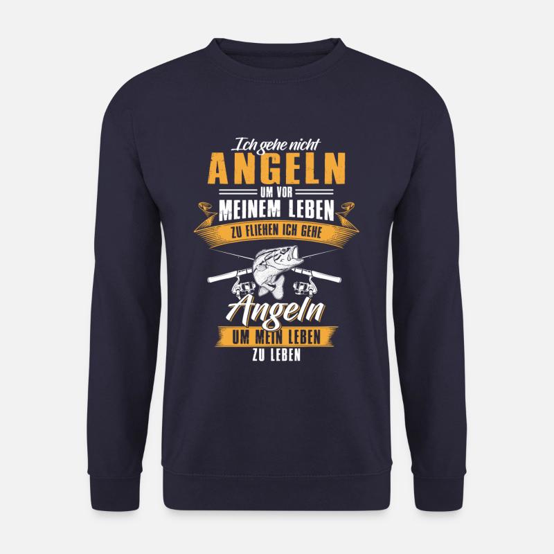 Angeln um sein Leben zu genießen Angler - Unisex Pullover - Navy