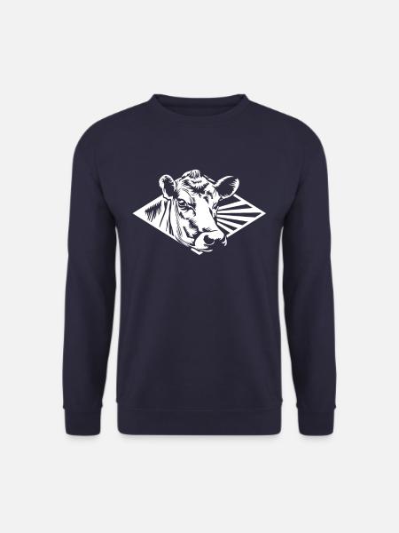 Kuhflüsterer Kuh Schädel Landwirt Bauer - Unisex Pullover - Navy