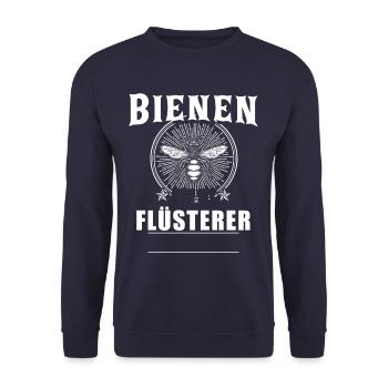 Bienenflüsterer Imker Biene - Unisex Pullover - Navy - Vorne - Alina (178cm) & Michal (187cm)