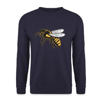Biene Imker Bienen Imkerei - Unisex Pullover - Navy - Vorne - Alina (178cm) & Michal (187cm)