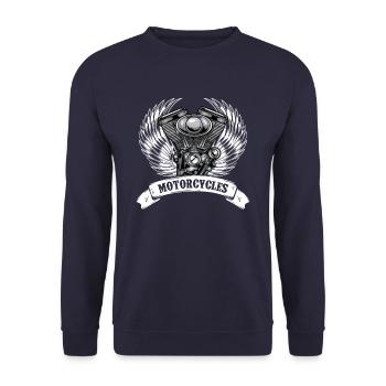 Motocycliste motocycliste - Sweat-shirt Unisexe - marine - Devant - Alina (178cm) & Michal (187cm)